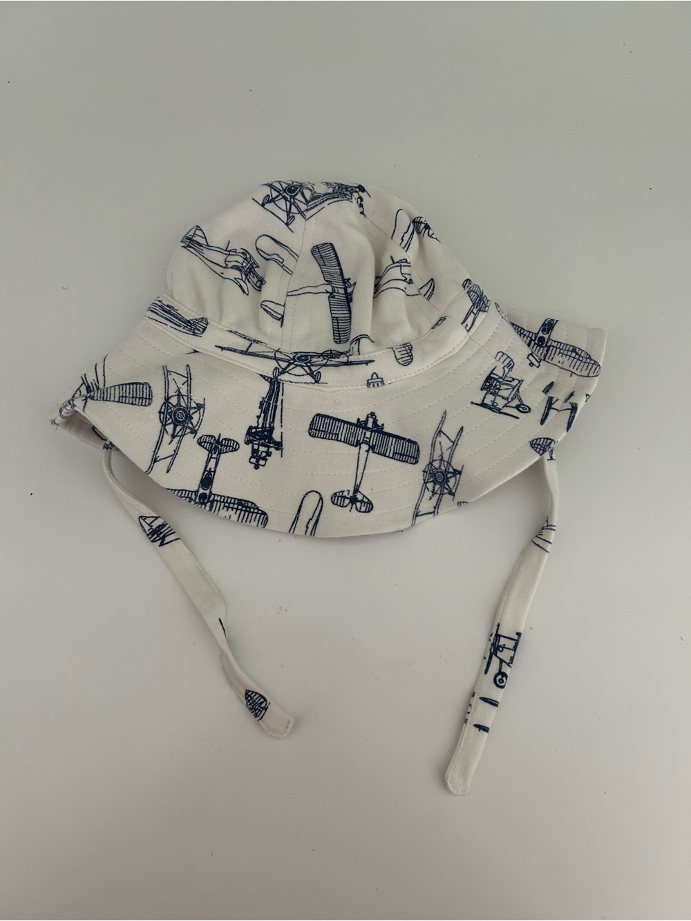 Kate Quinn Airplane Print Baby Sun Hat